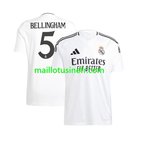 Maillot de Foot Real Madrid Jude Bellingham 5 Domicile 2024-25 Maillot de Foot Real Madrid Jude Bellingham 5 Domicile 2024-25